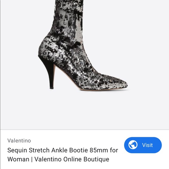 Valentino Sequin Stretch Ankle Bootie - Picture 4 of 4